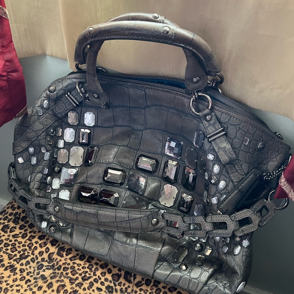 Coach Large Grey Leather Tote